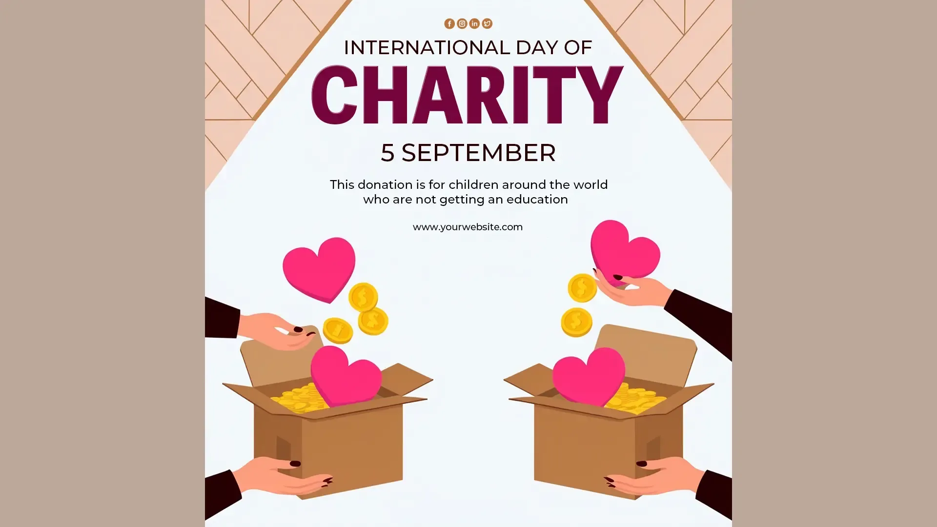 Charity Event Instagram Post Template for 5th September image